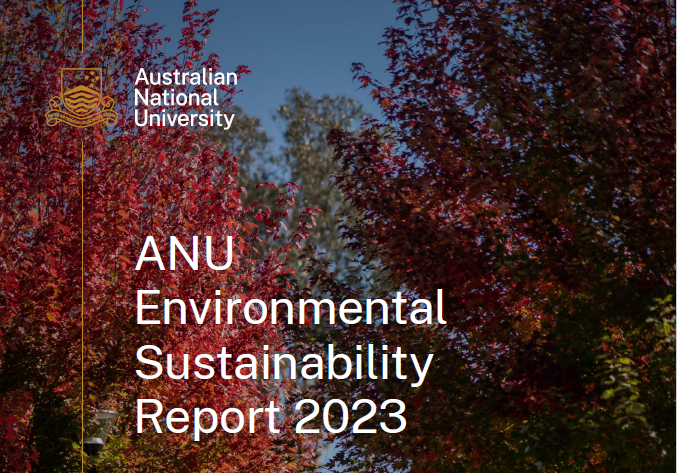 Report cover for ANU Environmental Sustainability Report