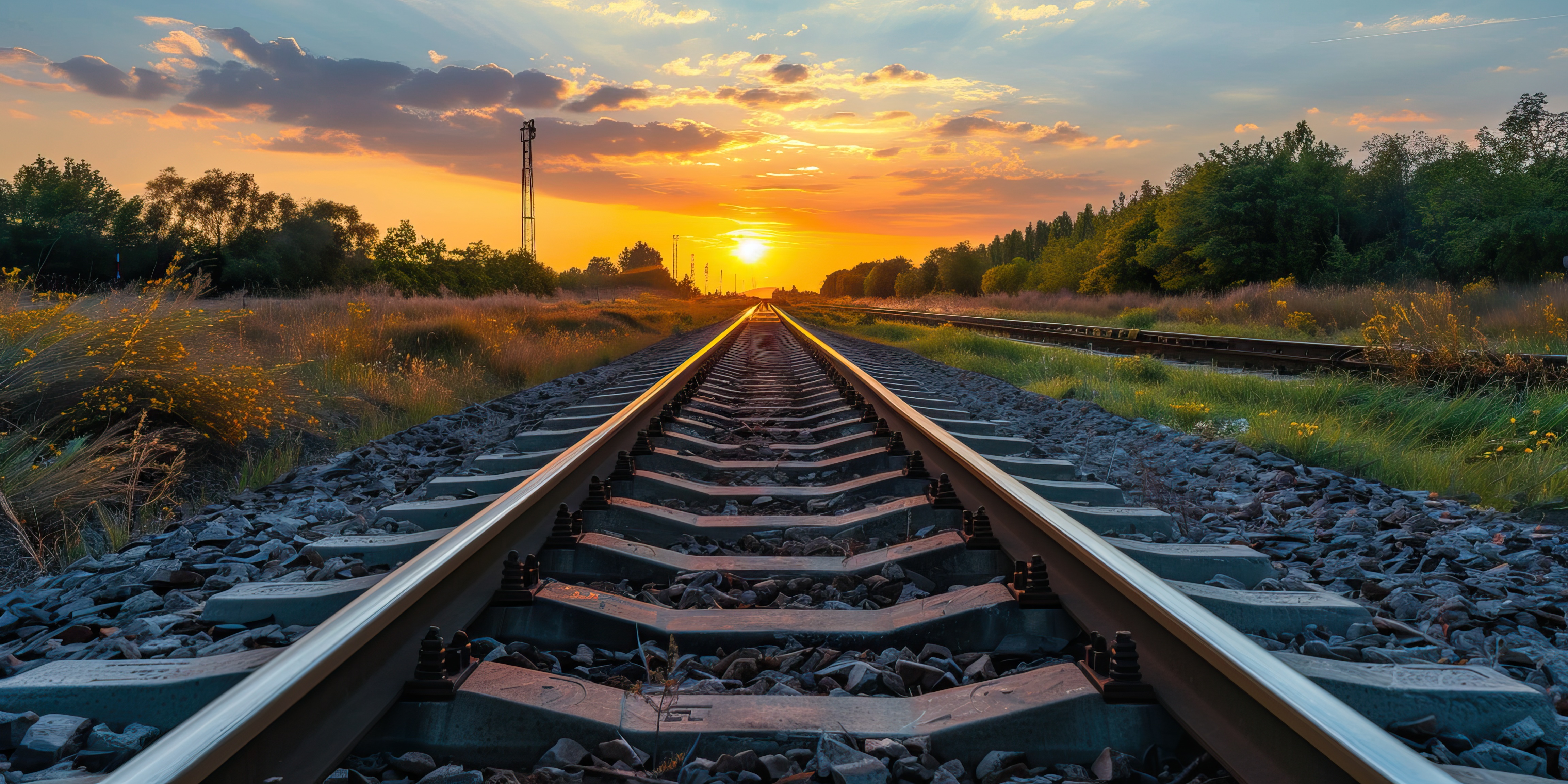 Train-tracks-into-sunrise