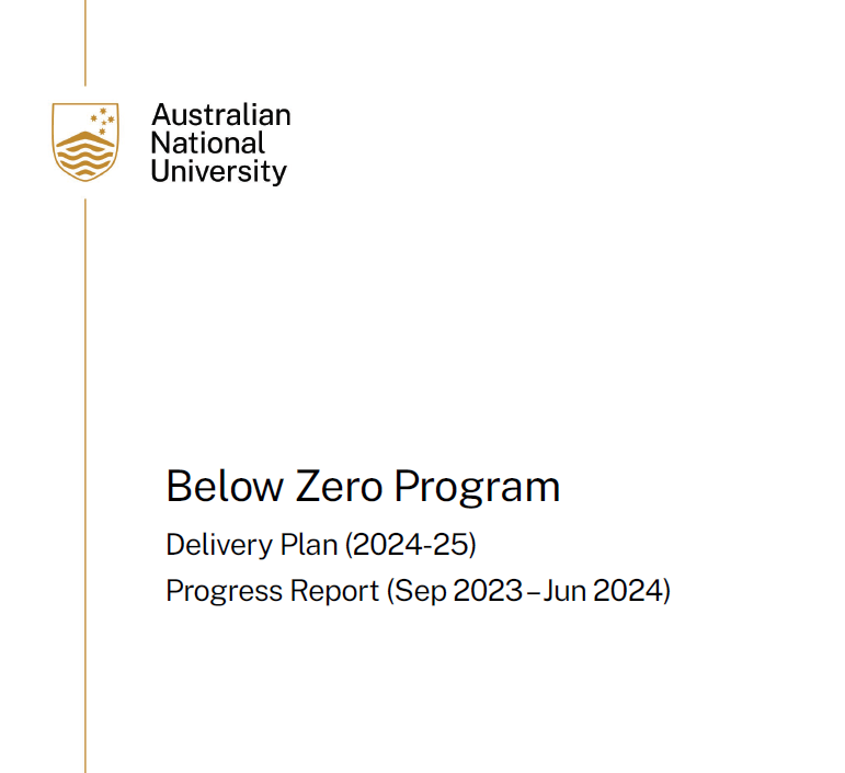 Below Zero Delivery Plan 24-25 and Progress Report_Sep 23 - Jun 24 Cover sheet