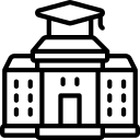 Icon of University with graduate hat