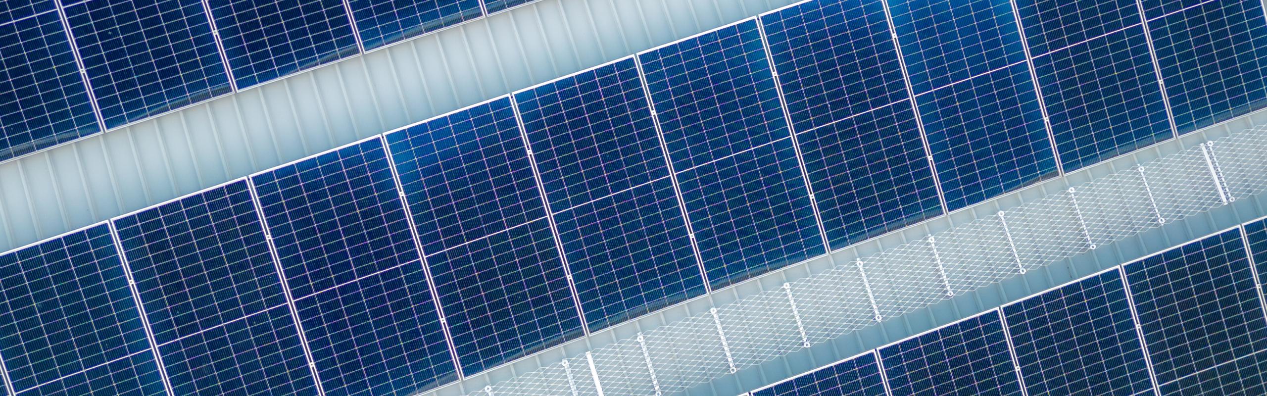 Solar PV panels on ANU building