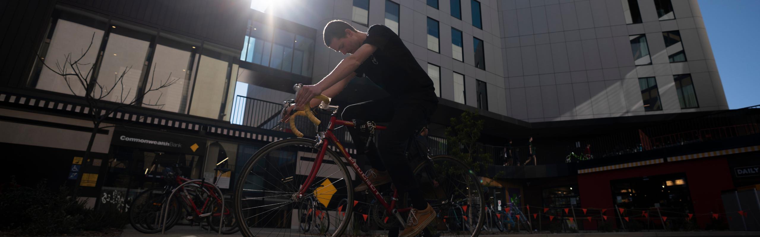 Image of person on bike